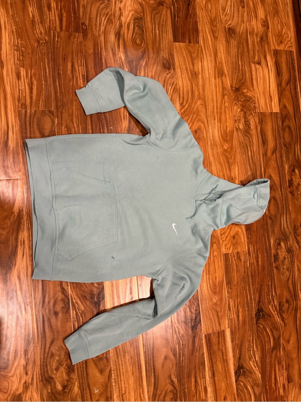 Nike Sage Green Crewneck Hoodie with Small Swoosh